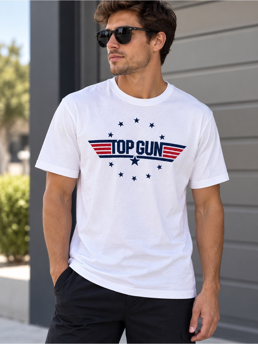 Men's White Graphic Tee